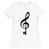 the music is the key Ladies Fitted T-Shirt