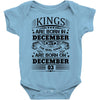 Real Kings Are Born On December 3 Baby Onesie