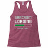 sarcasm loading funny joke Racerback Tank