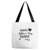 Happy First Father's Day Daddy Tote Bags