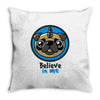 believe in pugcorns Throw Pillow