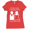 under new management   just married Ladies Fitted T-Shirt