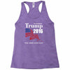 trump 2016 election make america great again Racerback Tank