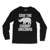 save the chubby unicorns (2) Long Sleeve Shirts