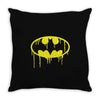 batman dying bleeding logo Throw Pillow