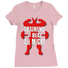 train to beat all might Ladies Fitted T-Shirt