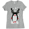 christmas penguin Ladies Fitted T-Shirt