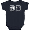 fishing   problem solved mens funny Baby Bodysuit
