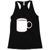 glass and coffee Racerback Tank