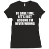 lets save time x Ladies Fitted T-Shirt