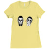 SKULL ON TWO FACE Ladies Fitted T-Shirt