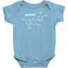 janus molecule funny retro tv utopia fashion science series Baby Onesie
