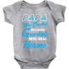 Papa Was Created because Grankids Need Real Heroes Baby Onesie