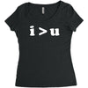 i  u i am greater than you Women's Triblend Scoop T-shirt