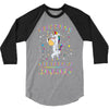 Unicorns are born in January 3/4 Sleeve Shirt