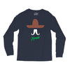 ladies sombrero  funny retro mexico mustache designer Long Sleeve Shirts