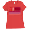 usa flag navy american Ladies Fitted T-Shirt