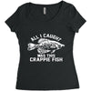 all i caught was this crappie fish Women's Triblend Scoop T-shirt