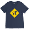 ninja crossing sign V-Neck Tee