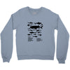 shark chart Crewneck Sweatshirt