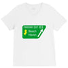 gps logo free exit 63 beach haven V-Neck Tee