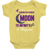 i love someone with pancreatic cancer to the moon &amp; back to infinity Baby Bodysuit
