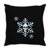 skull snowflakes alternative christmas jumper Throw Pillow