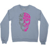 two coloured patterned skull   mens funny Crewneck Sweatshirt