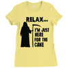 i'm just here for the cake Ladies Fitted T-Shirt