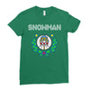 snowman christmas Ladies Fitted T-Shirt