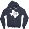 home texas outline Zipper Hoodie