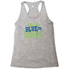 i bleed blue and green Racerback Tank