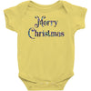 merry christmas colorful glitter Baby Bodysuit
