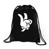 peace sign Drawstring Bags