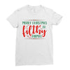 merry christmas ya filthy animal Ladies Fitted T-Shirt