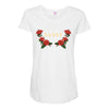 sassy with roses Maternity Scoop Neck T-shirt