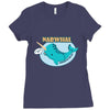 53. narwhal 025 Ladies Fitted T-Shirt