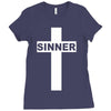 sinner christian god bible new Ladies Fitted T-Shirt