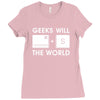 geeks will save the world mac version (2) Ladies Fitted T-Shirt