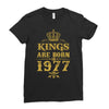 kings are born in 1977 Ladies Fitted T-Shirt