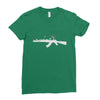 banksy style ak47 art   funny Ladies Fitted T-Shirt