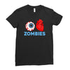i heart zombies scary eye bloody heart halloween Ladies Fitted T-Shirt