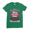 running mom white Ladies Fitted T-Shirt