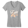 Fight For a Cure Uterine Cancer Awareness Women's V-Neck T-Shirt