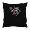 rocket vintage cartoon style Throw Pillow