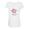 happy pig Maternity Scoop Neck T-shirt