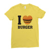 i love burger Ladies Fitted T-Shirt