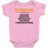 October Girl Hated By Many Baby Onesie