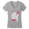 this girls heart Women's V-Neck T-Shirt