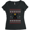 darth vader christmas ugly Women's Triblend Scoop T-shirt